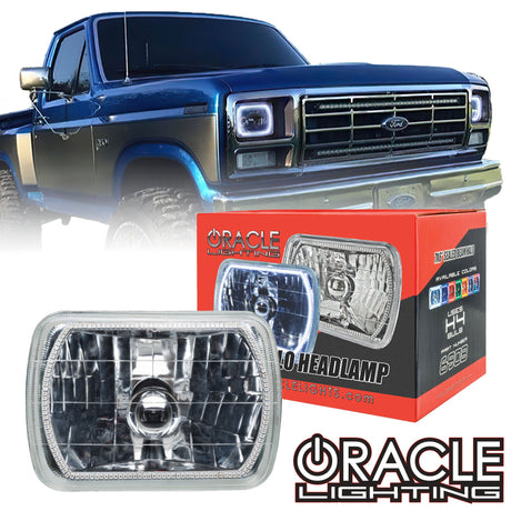 ORACLE Sealed Beam 7x6 H6054 Headlight with Pre-Installed SMD Halo