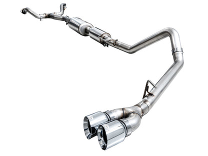 AWE Tuning AWE 0FG Exhaust for 3rd Gen Toyota Tundra - Dual Chrome Silver Tips 3015-32063