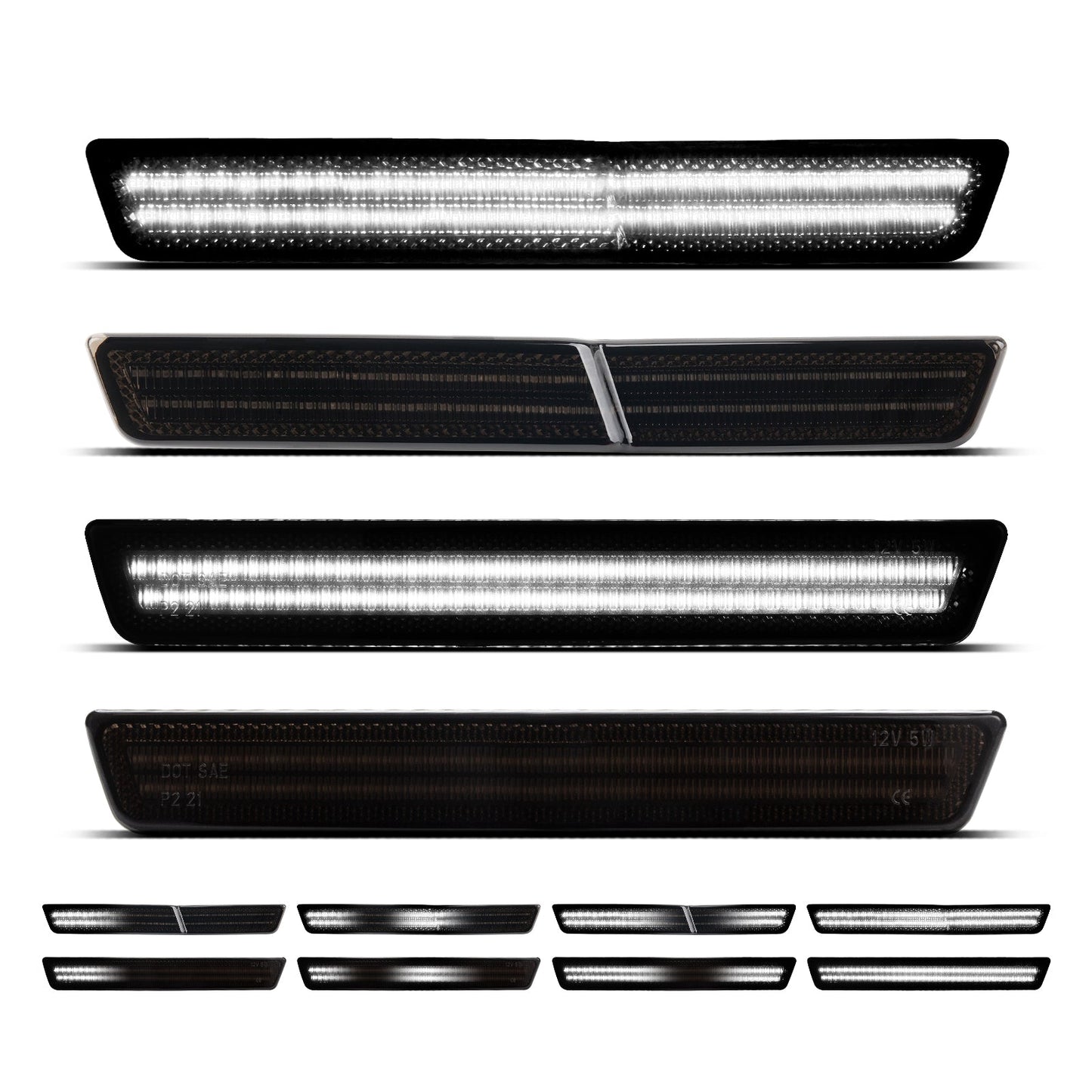 CHALLENGER WIDEBODY 15-23 FRONT/REAR DYNAMIC SMOKED LED SIDE MARKERS