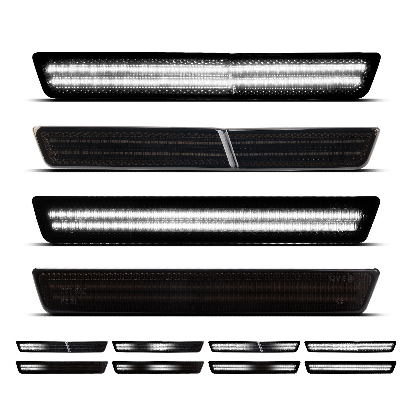CHALLENGER WIDEBODY 15-23 FRONT/REAR DYNAMIC SMOKED LED SIDE MARKERS