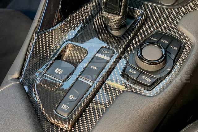 2020-Up Toyota Supra Carbon Fiber Center Gear Shift Box Cover