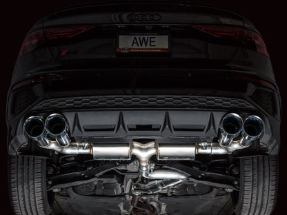 AWE Tuning AWE 22-24 Audi 8Y S3 Touring Edition Exhaust - Chrome Silver Tips 3015-42897