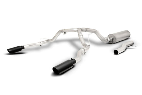 Gibson 21-22 Chevy Suburban 5.3L 2.5in Cat-Back Dual Split Exhaust System Stainless - Black Elite