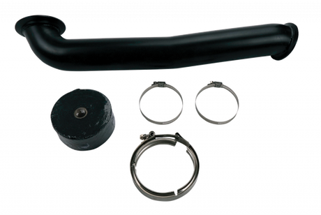 Wehrli GMC/Chevrolet LLY/LBZ/LMM Duramax 6.6L w S400 Single Turbo 3in Down Pipe - Black