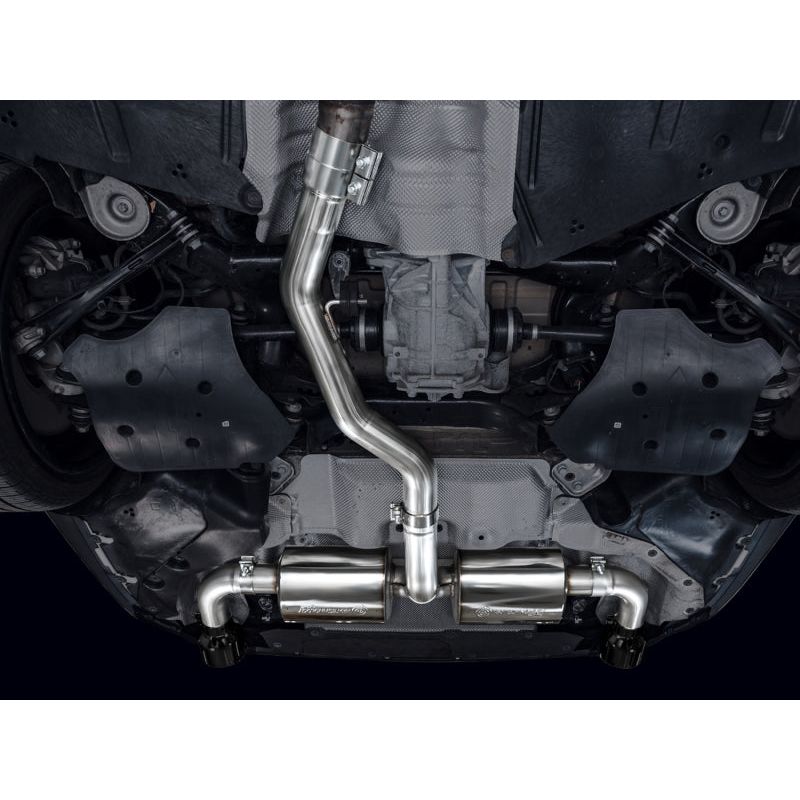 AWE Tuning Touring Edition Axle Back Exhaust | 3" Diameter | 4.5" Dual Diamond Black BMW 430i 2021-2024|BMW 330i 2019-2024