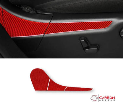 [6pcs] Real Carbon Fiber Front Seat Side Trim Overlay for 2011-2020 Dodge Durango