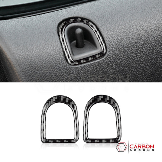 Real Carbon Fiber Door Lock Trim Overlay | Mustang 2005-2009