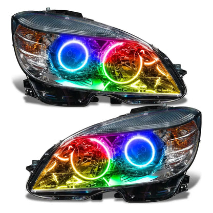 ORACLE Lighting 2008-2011 Mercedes Benz C-Class Pre-Assembled Headlights-Chrome-HALOGEN
