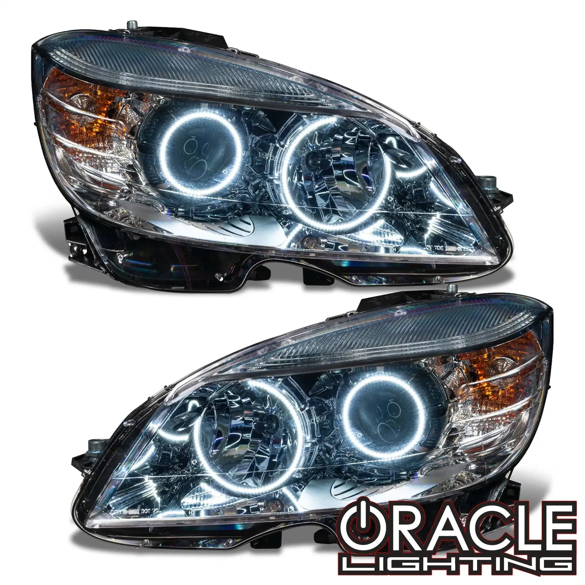 ORACLE Lighting 2008-2011 Mercedes Benz C-Class Pre-Assembled Headlights-Chrome-HALOGEN