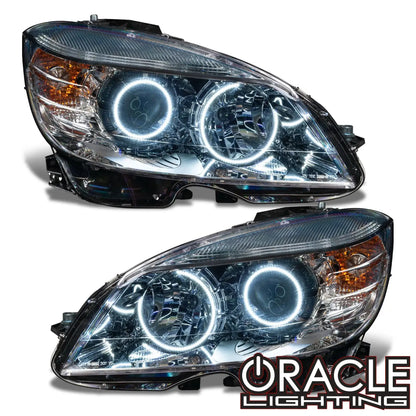 ORACLE Lighting 2008-2011 Mercedes Benz C-Class Pre-Assembled Headlights-Chrome-HALOGEN
