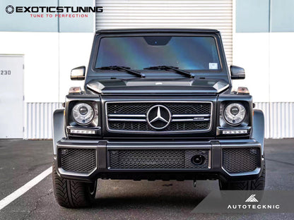 AutoTecknic Carbon Fiber Front Bumper Bull Bar Cover - Mercedes-Benz W463 G-Class
