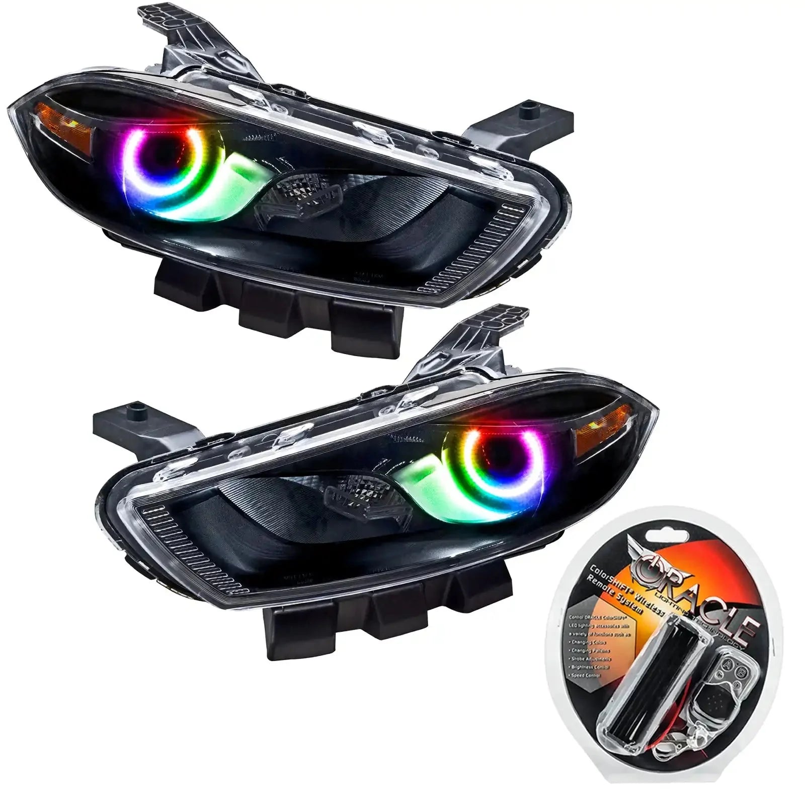 ORACLE Lighting 2013-2014 Dodge Dart Pre-Assembled Headlights - Black Housing (HID Style)