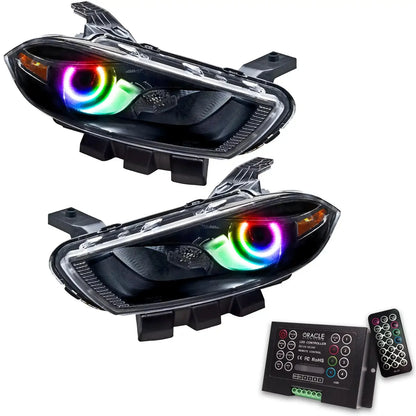 ORACLE Lighting 2013-2014 Dodge Dart Pre-Assembled Headlights - Black Housing (HID Style)