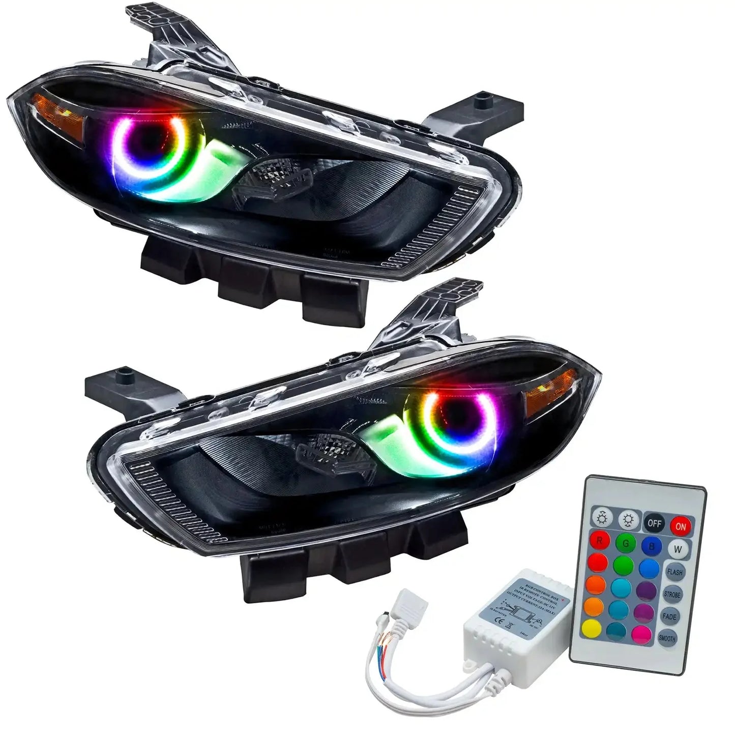 ORACLE Lighting 2013-2014 Dodge Dart Pre-Assembled Headlights - Black Housing (HID Style)