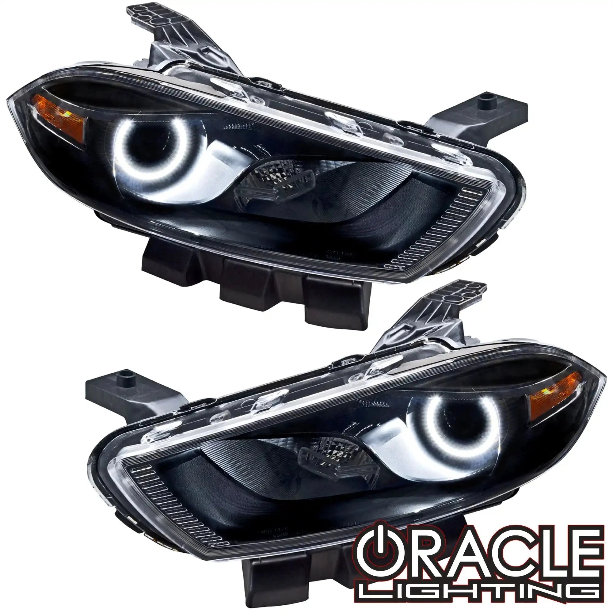 ORACLE Lighting 2013-2014 Dodge Dart Pre-Assembled Headlights - Black Housing (HID Style)