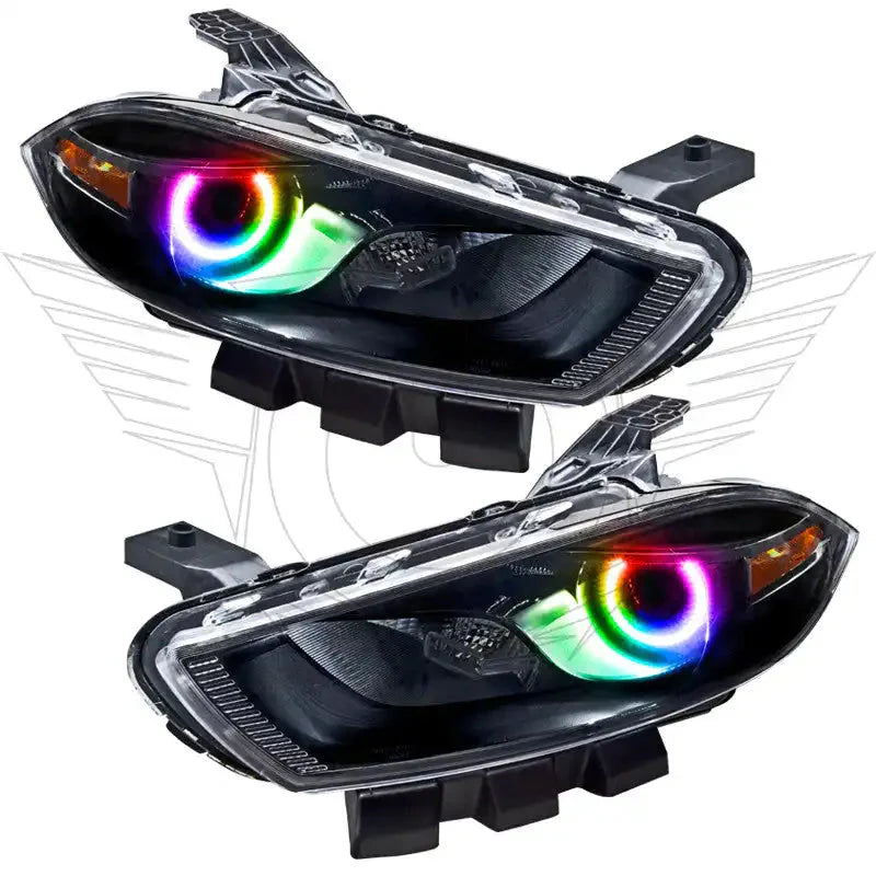 ORACLE Lighting 2013-2014 Dodge Dart Pre-Assembled Headlights - Black Housing (HID Style)