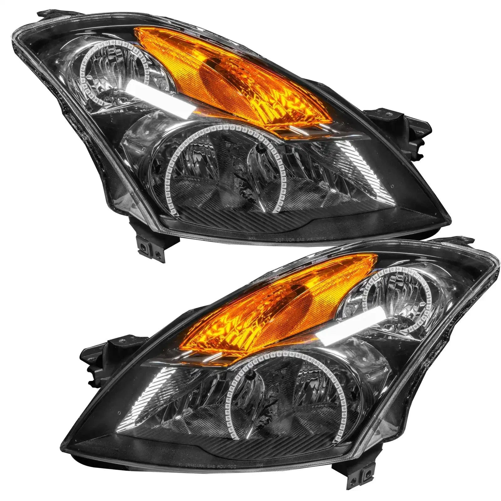 ORACLE Lighting 2007-2009 Nissan Altima Sedan Pre-Assembled Halo Headlights - Black Housing (Halogen)