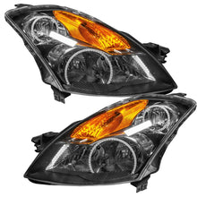 ORACLE Lighting 2007-2009 Nissan Altima Sedan Pre-Assembled Halo Headlights - Black Housing (Halogen)