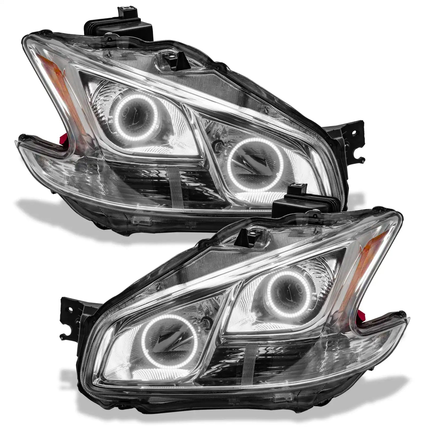 ORACLE Lighting 2009-2014 Nissan Maxima Pre-Assembled Halo Headlights-Non HID-CHROME Housing