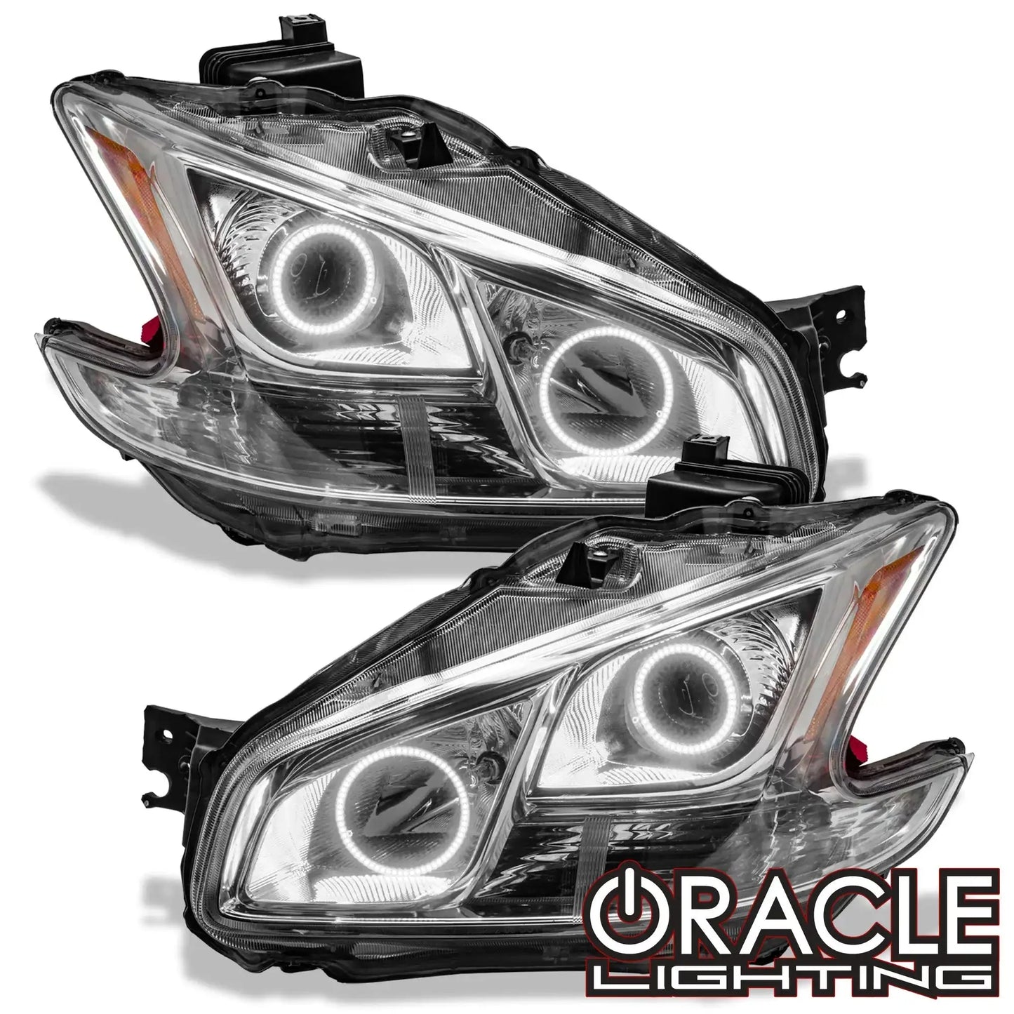 ORACLE Lighting 2009-2014 Nissan Maxima Pre-Assembled Halo Headlights-Non HID-CHROME Housing