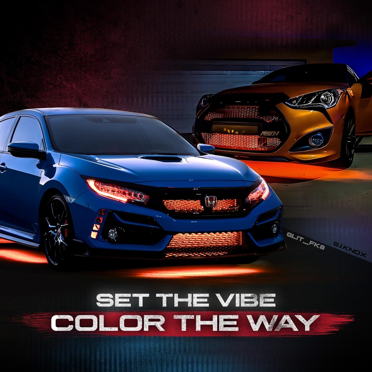 AURA PRO LED Lighting Kit for Truck Bundle (Grille LED Kit - Bluetooth Enabled APP + DreamColor Underglow LED Kit + Tailgate Triple Light Bar)