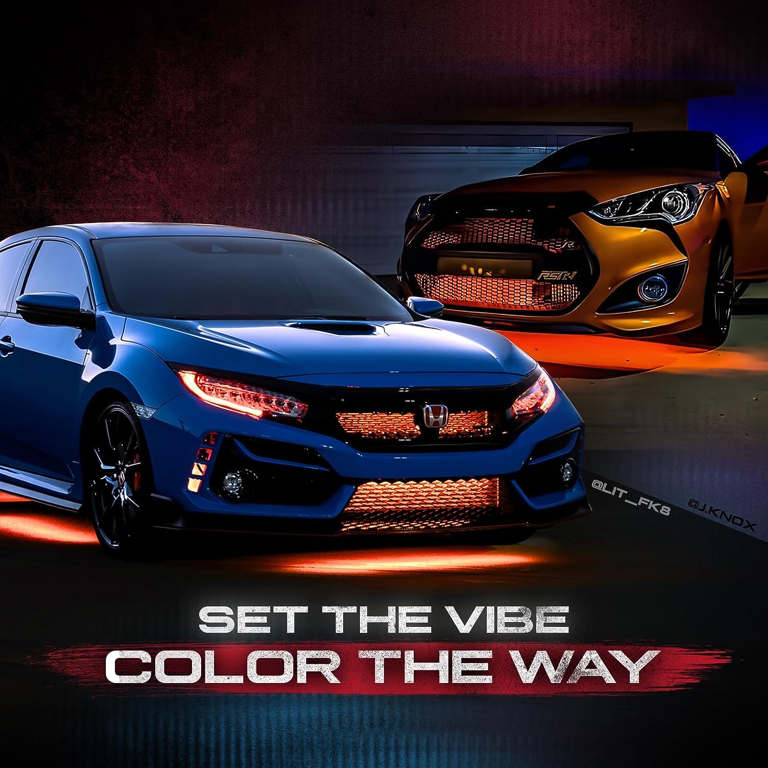 AURA Under The Hood Bundle ( Interior LED Kit + Engine Bay LED Kit + Grille LED Kit ) - Remote Control