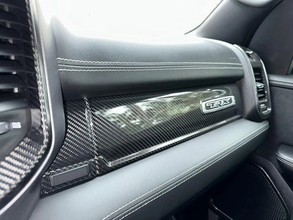 2019+ RAM 1500/TRX Passenger Side Dashboard Trim Hard Carbon Fiber Cover