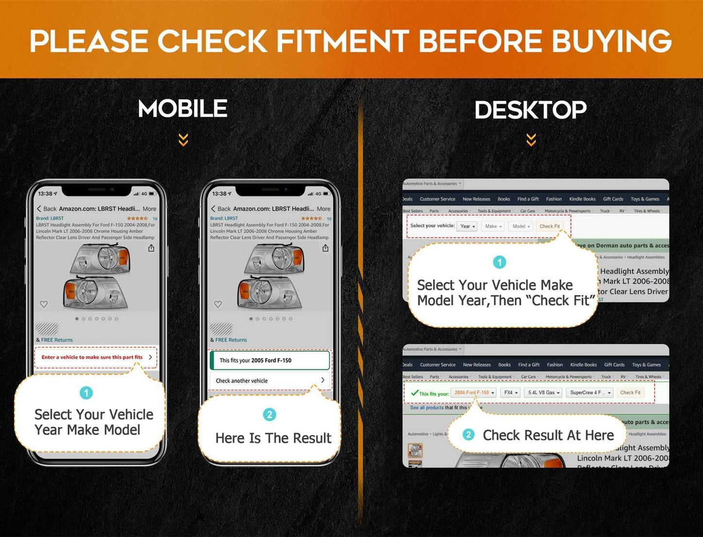 Lbrst Headlight Assembly For Gmc Sierra 1500 19992006 Classic 2007 Black Housing Reflector Clear Lens Driver And Passenger Side Headlamp