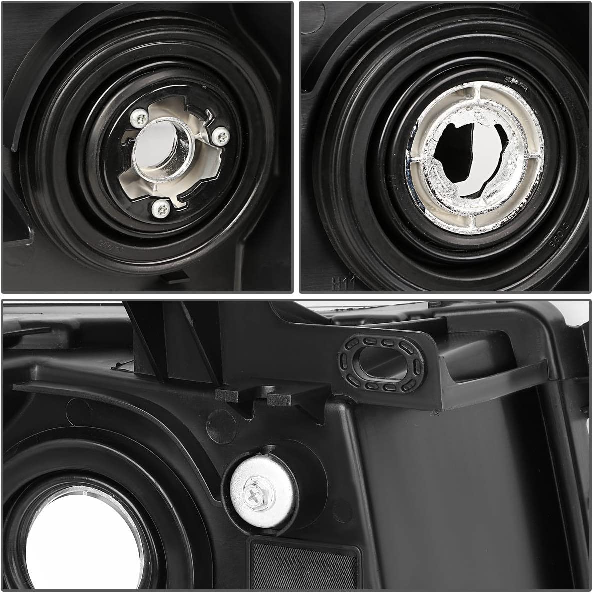 Dna Motoring Hlohcsil07chcl1 Chrome Housing Headlights Compatible With 0713 Silverado 15002500 Hd 3500 1500