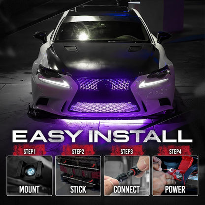 AURA LED Lighting Kit Bundle - Underglow + Grille + Interior - Remote Control