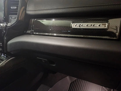 2019+ RAM 1500/TRX Passenger Side Dashboard Trim Hard Carbon Fiber Cover