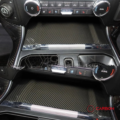 F150 2021-Up Center Console Wireless Charger/Coin Tray Hard Carbon Fiber Cover