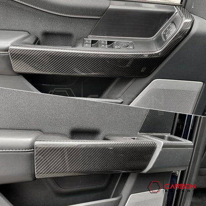 F150 2021-Up Door Panel Trim Hard Carbon Fiber Cover