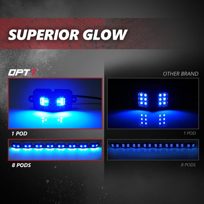 AURA Exterior Pack Bundle (Grille LED Kit + DreamColor Underglow LED Kit + Photon RGB Rock Light Kit) - Bluetooth APP and Remote Controlled