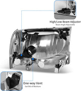 Dwvo Headlight Assembly Compatible With Ford F250 F350 F450 F550 Super Duty Pickup Truck Signal Lamps Chrome Housing Clear Lens Amber Reflector