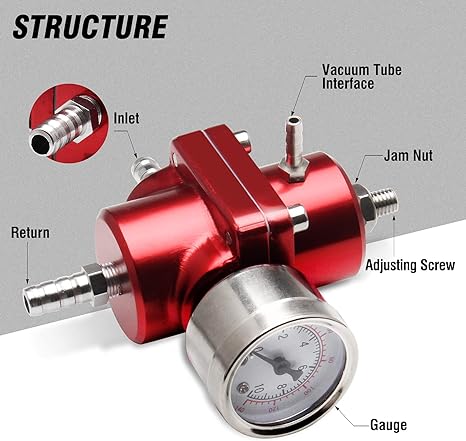 Megan Racing 3:1 Fuel Pressure Regular Red V2