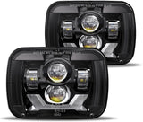 2020-2021 New Osram Chips 180w Dot 500 Brighter Antiglare H6054 5x7 7x6 LED Headlights With Turn Signal Drl Hilow Sealed Beam Compatible Jeep Cherokee Xj Wrangler Yj Ford Chevrolet Gmc Toyota Nissan Etc