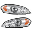 Autosaver88 Headlight Assembly Compatible With 20062013 Chevy Impala 06 07 Monte Carlo Replacement Headlamp Driving Light Chrome Housing Amber Reflector Clear Lens 25958359 25958360 A Oe