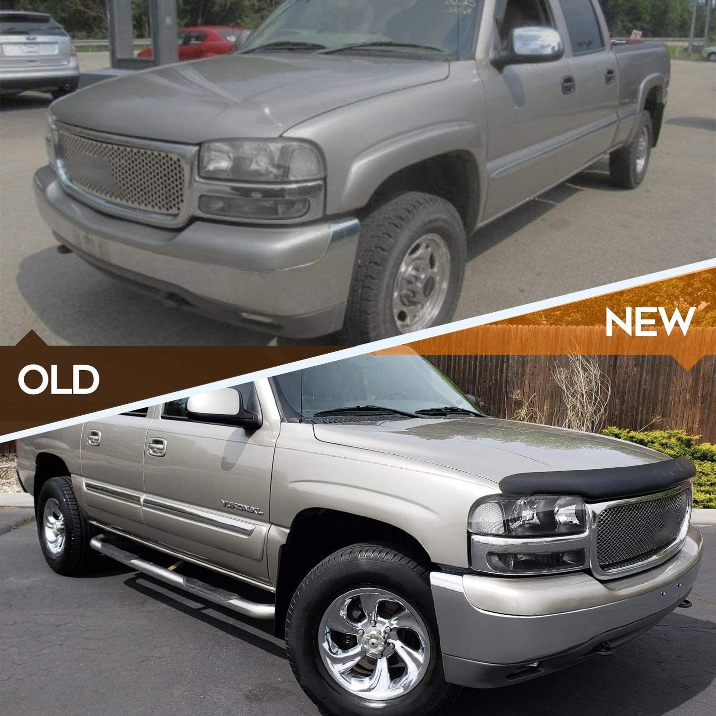 Lbrst Headlight Assembly For Gmc Sierra 1500 19992006 Classic 2007 Black Housing Reflector Clear Lens Driver And Passenger Side Headlamp