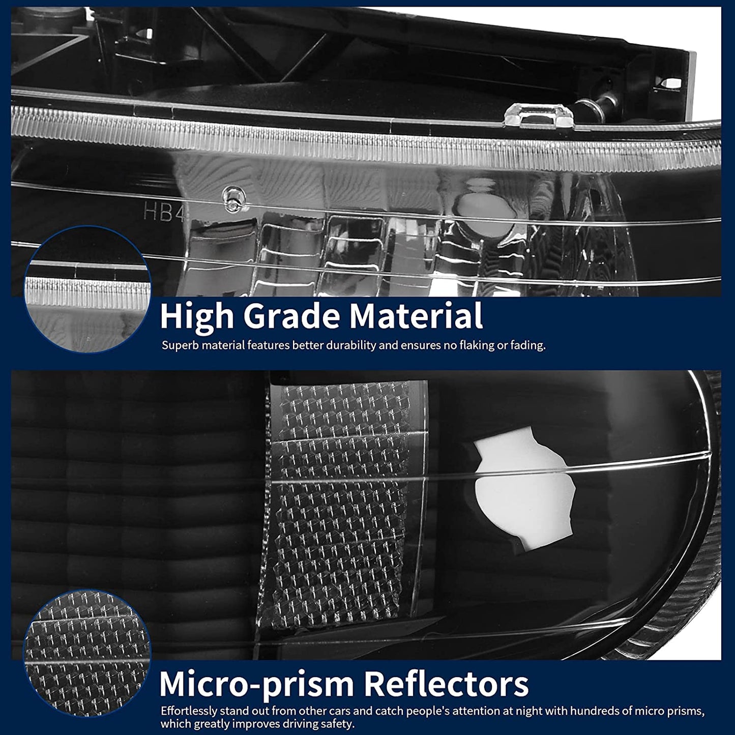 Autosaver88 Headlight Assembly Compatible With 19992002 Chevy Silverado 20002006 Tahoe Suburban Headlamp Bumper Lights Black Housing Reflector