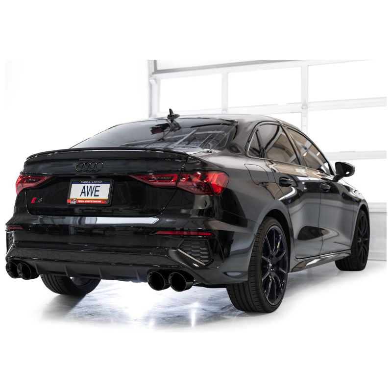 AWE 22-24 Audi 8Y S3 Track Edition Exhaust - Diamond Black Tips