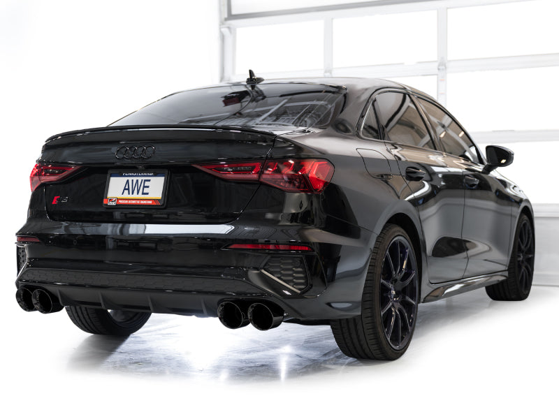 AWE Tuning AWE 22-24 Audi 8Y S3 Touring Edition Exhaust - Diamond Black Tips 3015-43897