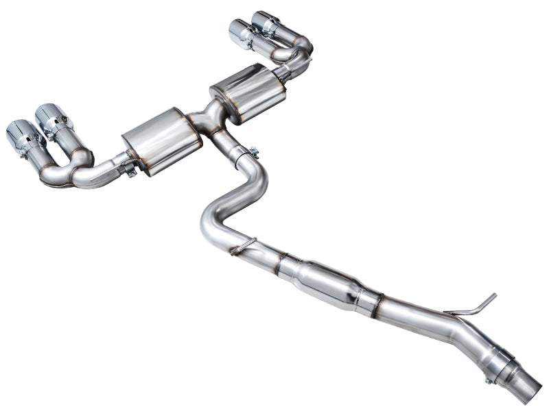 AWE Tuning AWE 22-24 Audi 8Y S3 Touring Edition Exhaust - Chrome Silver Tips 3015-42897