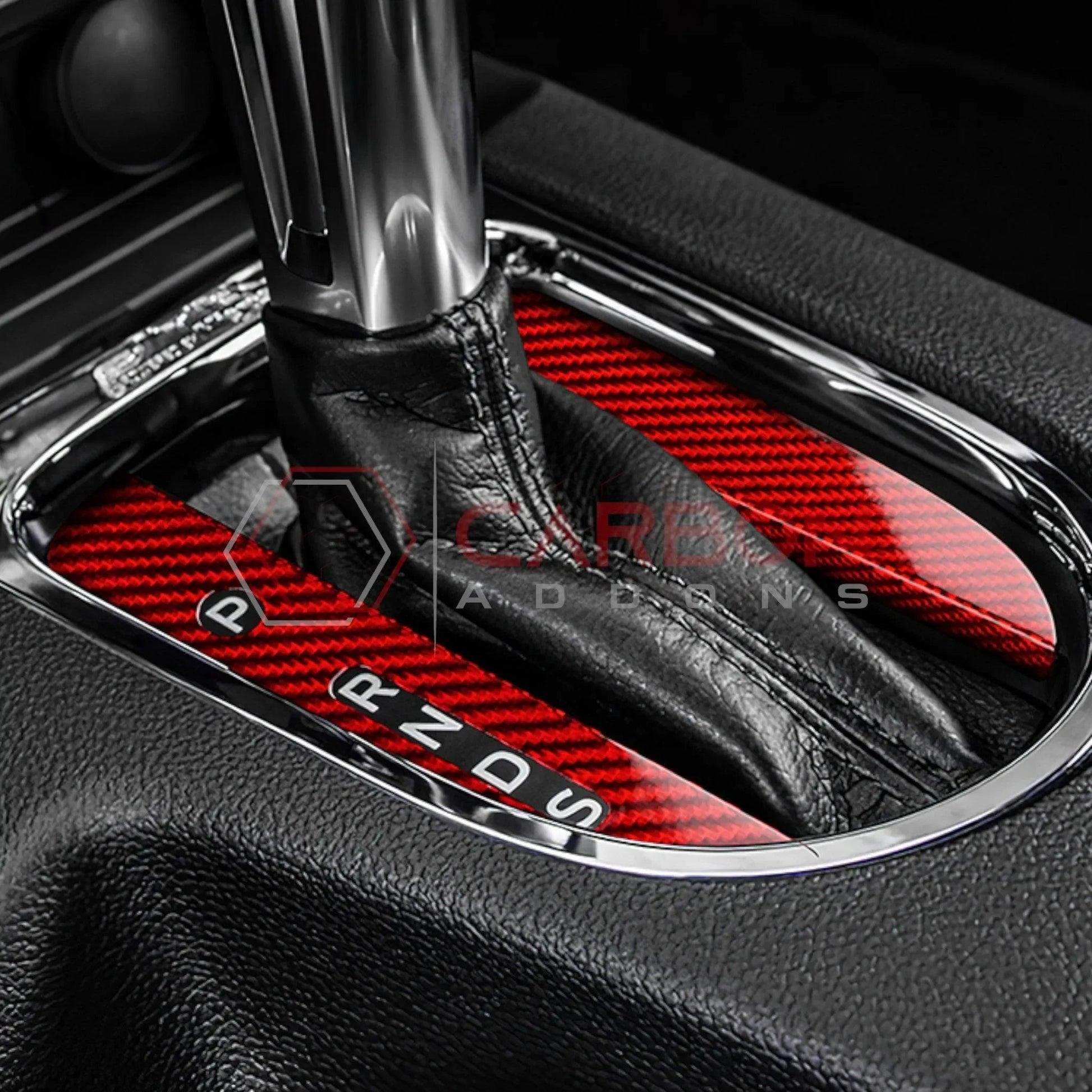 Carbon Fiber Automatic Gear Shift Bezel Cover for Mustang 2015-2023