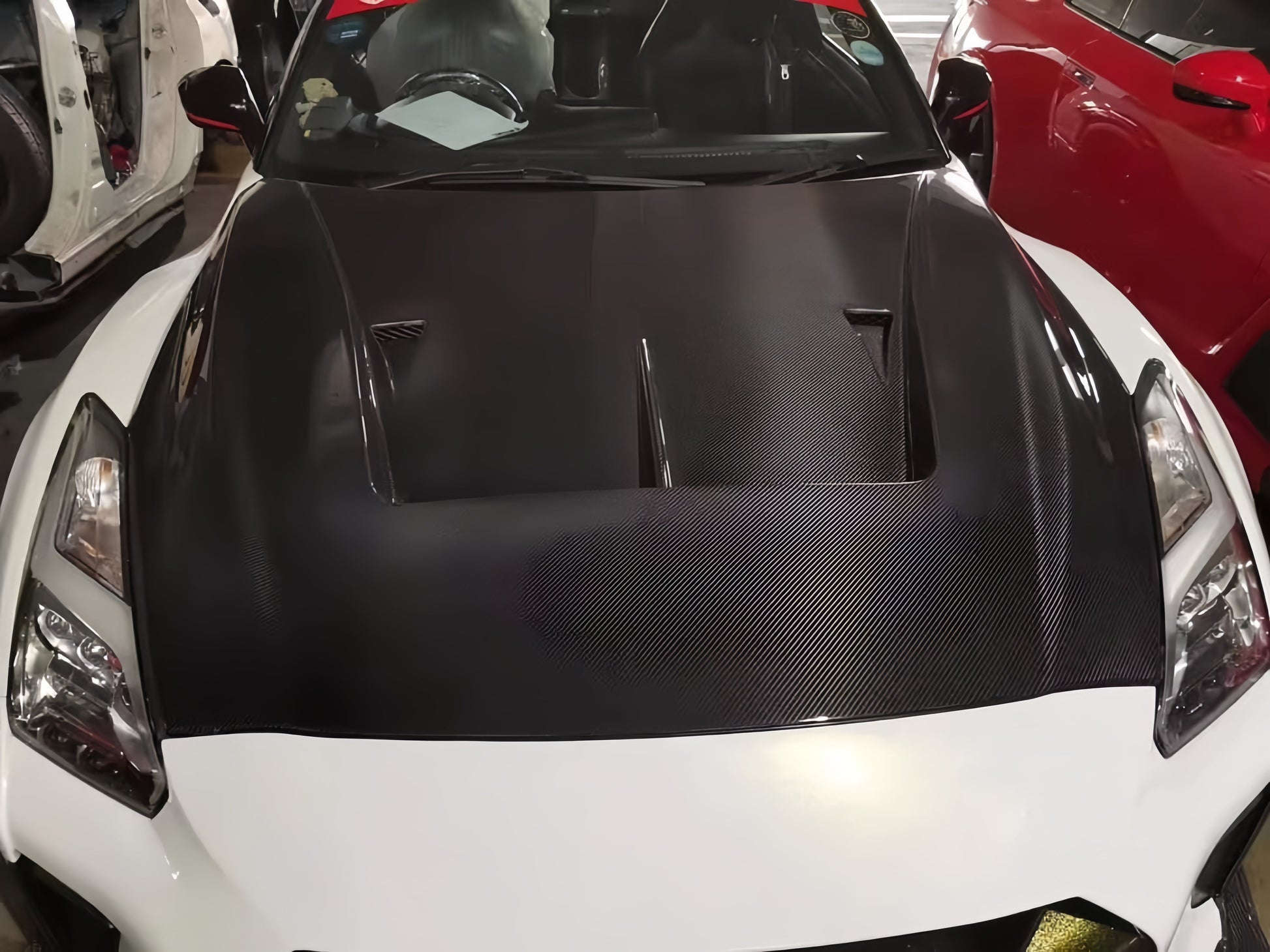 JDMuscle [17-24 GT-R] Carbon Fiber Hood - LB Style