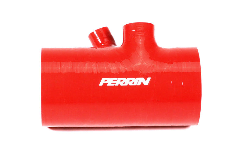 Perrin [22-24 WRX] Red 3in Turbo Inlet Hose w/ Nozzle | Short