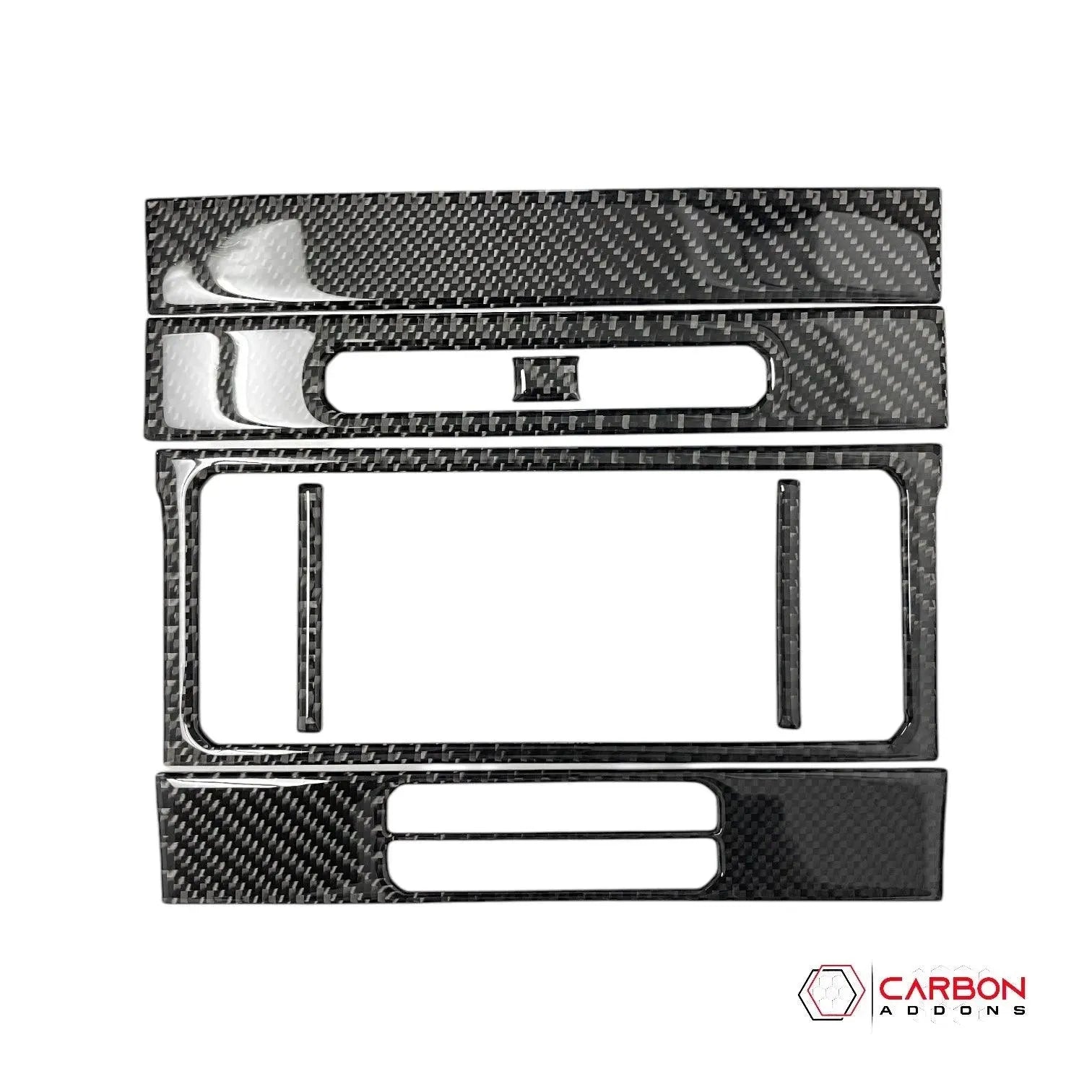 [7pcs] Real Carbon Fiber Infotainment Radio Trim Overlay | 2015-2020 F150