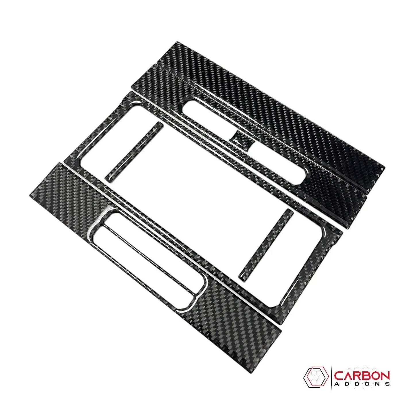 [7pcs] Real Carbon Fiber Infotainment Radio Trim Overlay | 2015-2020 F150