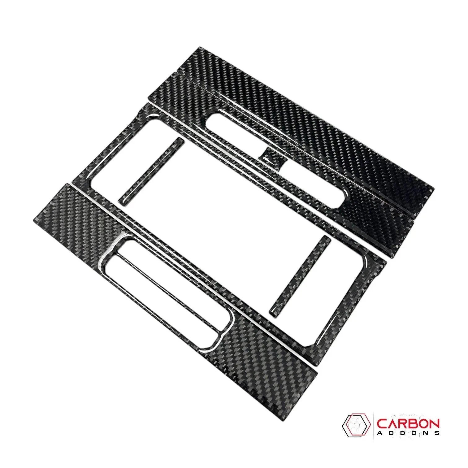[7pcs] Real Carbon Fiber Infotainment Radio Trim Overlay | 2015-2020 F150
