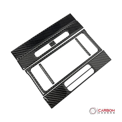 [7pcs] Real Carbon Fiber Infotainment Radio Trim Overlay | 2015-2020 F150